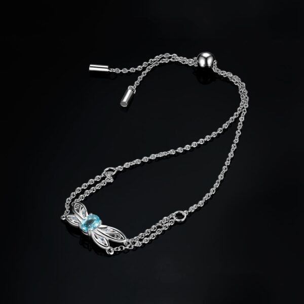 Dragonfly Topaz Spinel Silver Bracelet - IDiamond