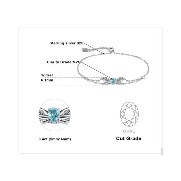 Dragonfly Topaz Spinel Silver Bracelet - IDiamond