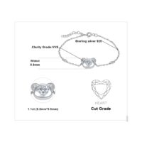 Bear Cubic Zirconia Silver Bracelet - IDiamond