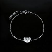 Bear Cubic Zirconia Silver Bracelet - IDiamond