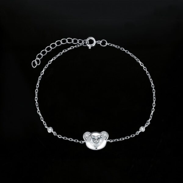Bear Cubic Zirconia Silver Bracelet - IDiamond