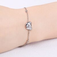 Bear Cubic Zirconia Silver Bracelet - IDiamond