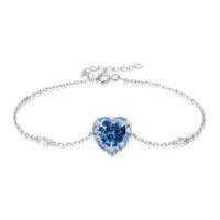 Heart Spinel Cubic Zirconia Silver Bracelet - IDiamond