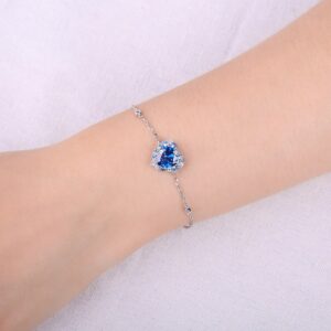 Heart Spinel Cubic Zirconia Silver Bracelet - IDiamond
