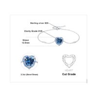 Heart Spinel Cubic Zirconia Silver Bracelet - IDiamond