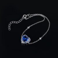 Heart Spinel Cubic Zirconia Silver Bracelet - IDiamond