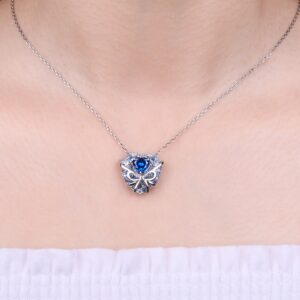 Heart Spinel Cubic Zirconia Silver Necklace - IDiamond