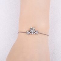 Heart Bow Amethyst Silver Bracelet - IDiamond