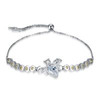 Bee Cubic Zirconia Silver Bracelet - IDiamond