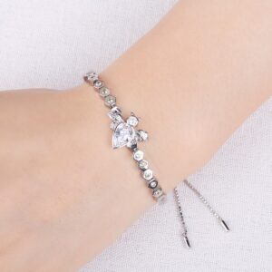 Bee Cubic Zirconia Silver Bracelet - IDiamond