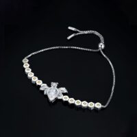 Bee Cubic Zirconia Silver Bracelet - IDiamond