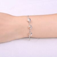 Honey Heart Cubic Zirconia Silver Bracelet - IDiamond