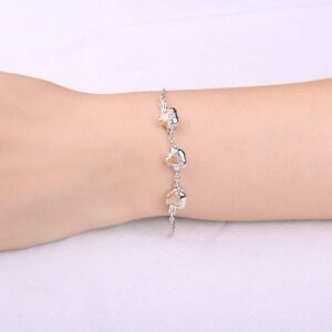 Honey Heart Cubic Zirconia Silver Bracelet - IDiamond