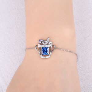 Drink Cubic Zirconia Spinel Silver Bracelet - IDiamond