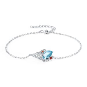 Ice Cream Topaz Cubic Zirconia Silver Bracelet - IDiamond