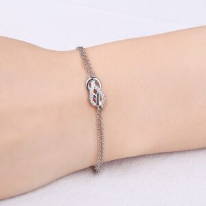 Knot Cubic Zirconia Silver Bracelet - IDiamond