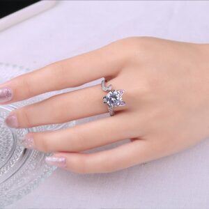 Cat Cubic Zirconia Silver Ring - IDiamond