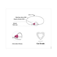 Heart Cubic Zirconia Silver Bracelet - IDiamond