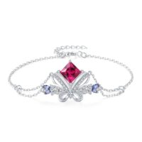 Bow Sapphire Silver Bracelet - IDiamond