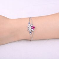 Bow Sapphire Silver Bracelet - IDiamond
