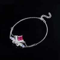 Bow Sapphire Silver Bracelet - IDiamond
