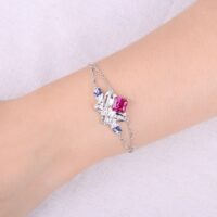 Bow Sapphire Silver Bracelet - IDiamond