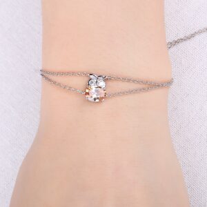 Owl Cubic Zirconia Silver Bracelet - IDiamond