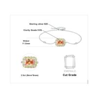 Square Cubic Zirconia Silver Bracelet - IDiamond