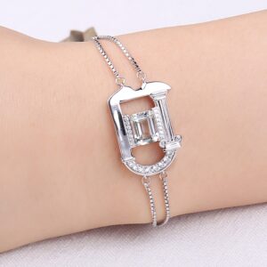 Roman Column Amethyst Silver Bracelet - IDiamond