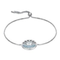 Sunrise Sea Cubic Zirconia Silver Bracelet - IDiamond