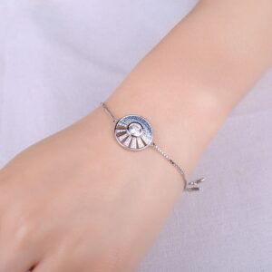 Sunrise Sea Cubic Zirconia Silver Bracelet - IDiamond