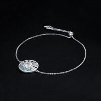 Sunrise Sea Cubic Zirconia Silver Bracelet - IDiamond