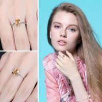 Oval Citrine Silver Ring - IDiamond