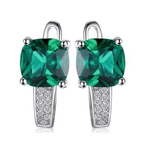 3pcs Square Green Emerald Jewelry Set - IDiamond