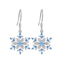Snowflake Topaz Silver Earrings - IDiamond