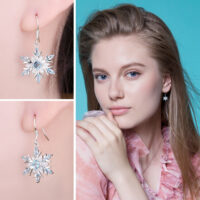 Snowflake Topaz Silver Earrings - IDiamond