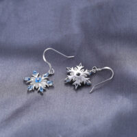 Snowflake Topaz Silver Earrings - IDiamond
