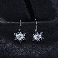 Snowflake Topaz Silver Earrings - IDiamond