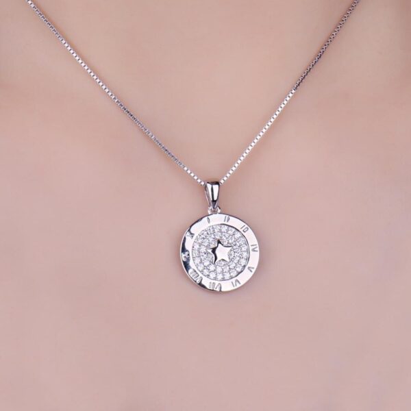 Roman Numeral Cubic Zirconia Silver Jewelry Set - IDiamond