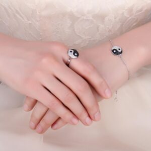 Yin Yang Spinel Silver Ring - IDiamond