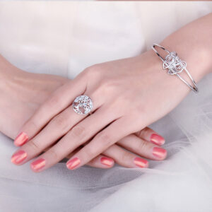 Tree Spinel Silver Ring - IDiamond