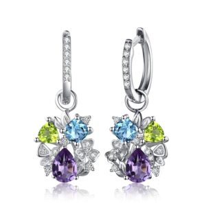 Pendant Topaz Silver Earrings - IDiamond