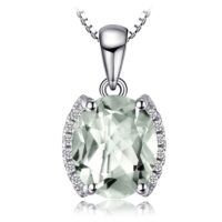 Oval Amethyst Silver Pendant - IDiamond