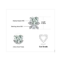 Heart Bow Amethyst Silver Earrings - IDiamond
