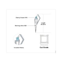 Geometric Cubic Zirconia Spinel Silver Earrings - IDiamond