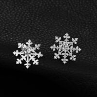 Snowflake Spinel Silver Earrings - IDiamond