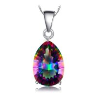 Drop Topaz Silver Pendant - IDiamond