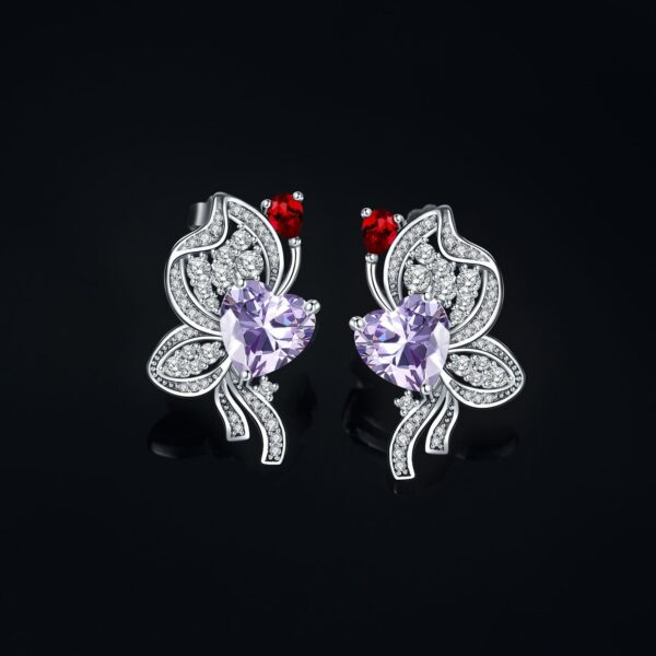 Butterfly Cubic Zirconia Silver Earrings - IDiamond