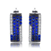 Rectangle Spinel Silver Earrings - IDiamond