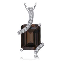 Square Quartz Silver Pendant - IDiamond